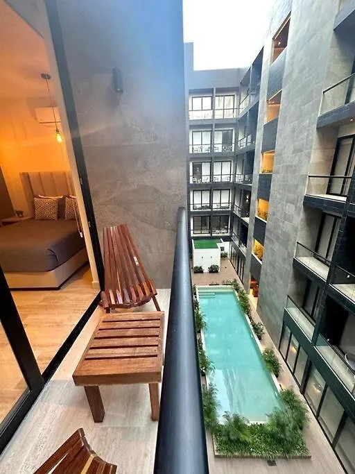 New Pool View Cozy Apartment / Jacuzzi, Gym & Pool Playa del Carmen